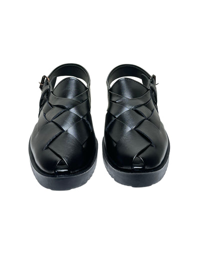 Cross black peshawari sandal
