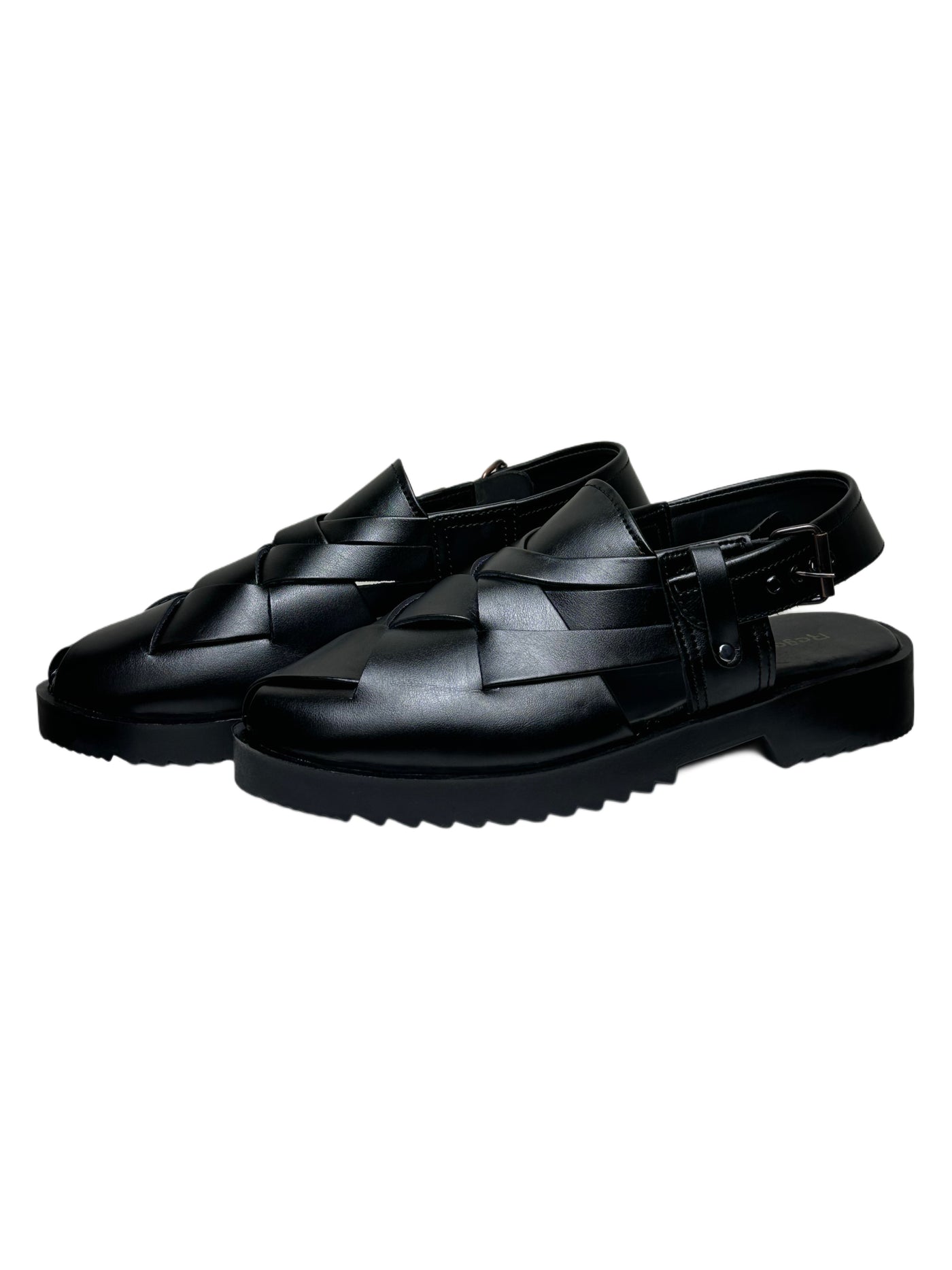 Cross black peshawari sandal