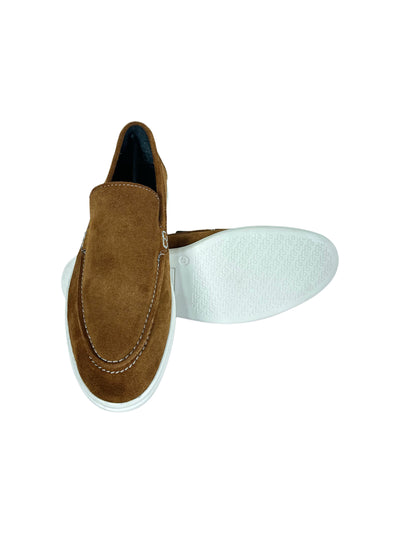 Suede Leather Loafers Brown