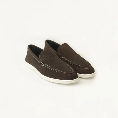 Suede Leather Loafers Brown