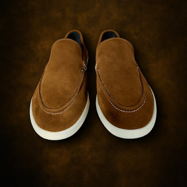 Suede Leather Loafers Brown
